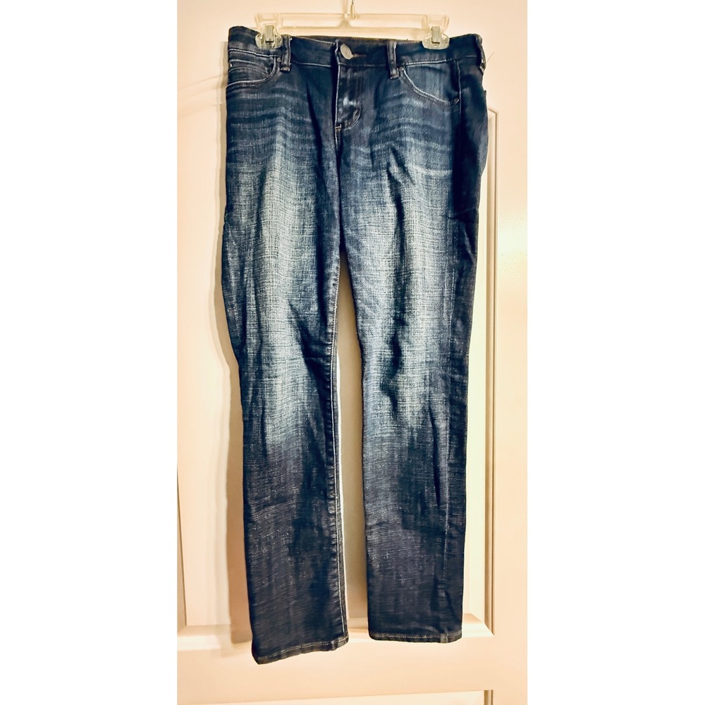 Kut from the Kloth Skinny Jeans 2 Blue Whiskered Stretch Denim